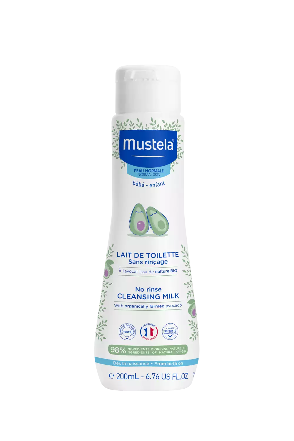 front-big MUSTELA lait de toilette sans rinçage 200ml – Image 1